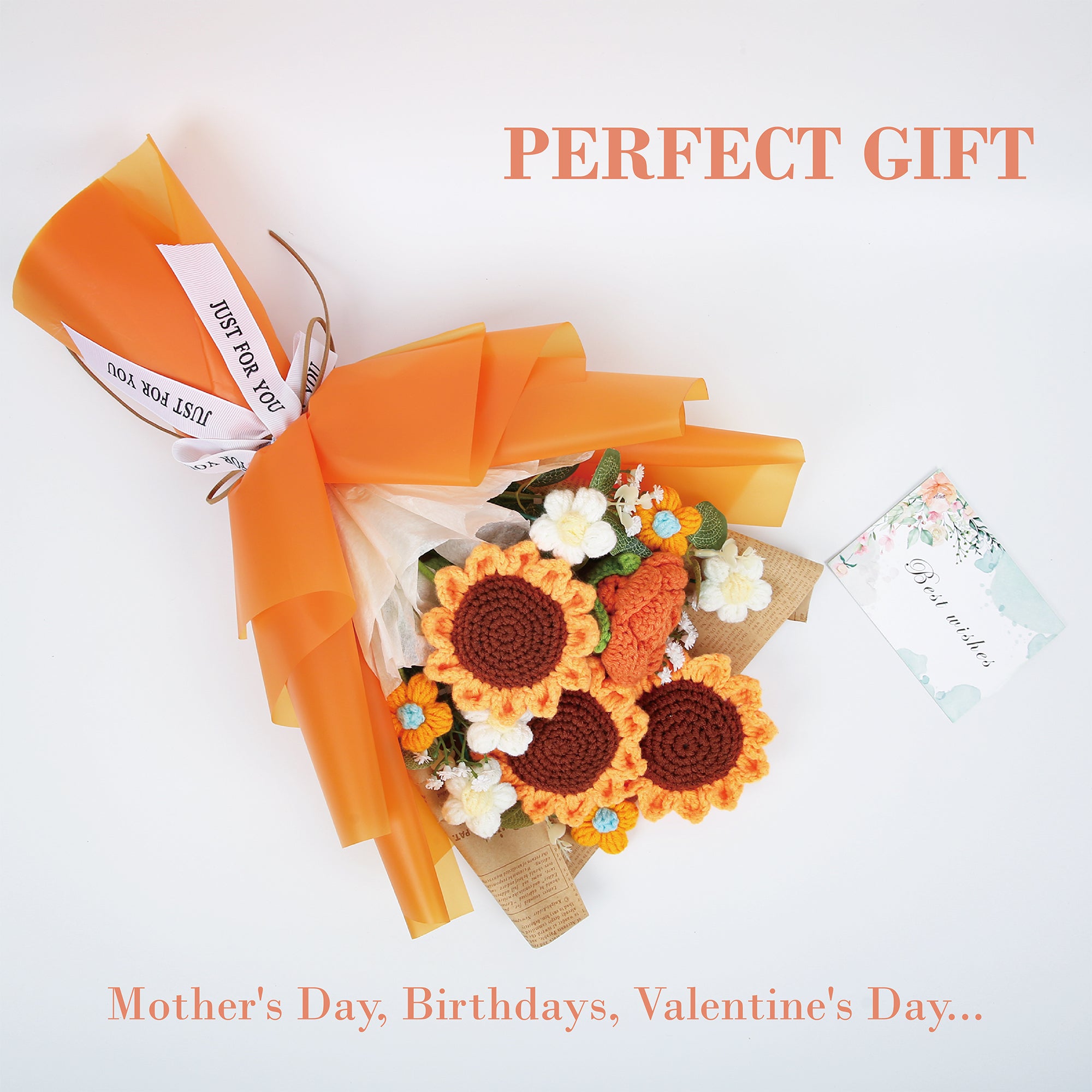 Sunflowers Crochet Bouquet - Orange