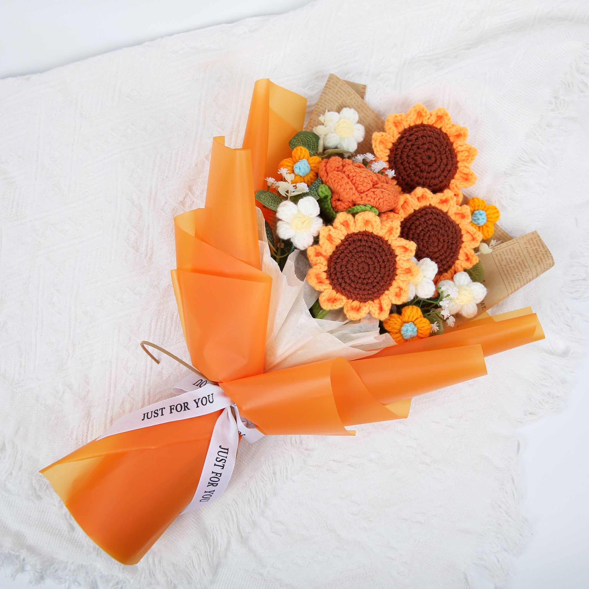 Sunflowers Crochet Bouquet - Orange