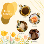 Hand-Knitted Sunflower Crochet Flower Bouquet - Tiny Orange