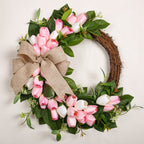 18 Inch Tulip Half Moon Wreath
