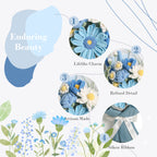 Premium Crochet Lily Flower Bouquet (Blue)