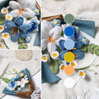 Hand-Knitted Tulip & Lily of the Valley Crochet Bouquet - Tiny Blue