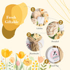 Mini Tulip Crochet Flowers Bouquet - Sunny Yellow