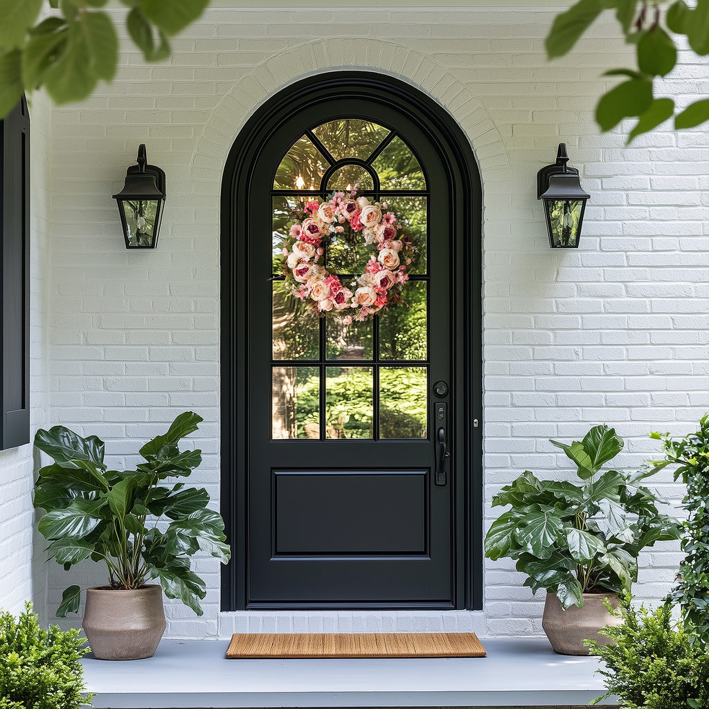 Peony Wreath - Floral Artificial Wreath - Pink 23"