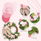 18 Inch Tulip Half Moon Wreath