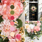 Artificial Dahlia Floral Spring Summer Wreath - 18 Inch