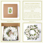 Peony Wreath - Floral Artificial Wreath - White 23"