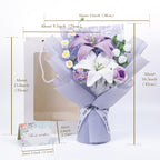 Lily & Rose Crochet Bouquet - Purple