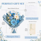 Premium Crochet Lily Flower Bouquet (Blue)