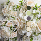 White & Champagne Wedding Bouquet