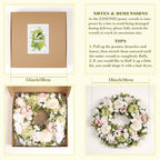 Peony Wreath - Floral Artificial Wreath - Green 18"