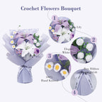 Lily & Rose Crochet Bouquet - Purple