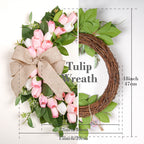18 Inch Tulip Half Moon Wreath