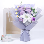 Lily & Rose Crochet Bouquet - Purple