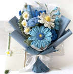 Premium Crochet Lily Flower Bouquet (Blue)