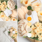 Mini Tulip Crochet Flowers Bouquet - Sunny Yellow