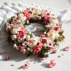 Peony Wreath - Floral Artificial Wreath - Pink 23"