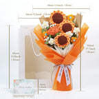 Sunflowers Crochet Bouquet - Orange